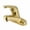 Polished Brass, variant on Kingston Brass GKB518LP Water Saving Wyndham Centerset Lavatory Faucet with Single Loop Handle, Satin Nickel