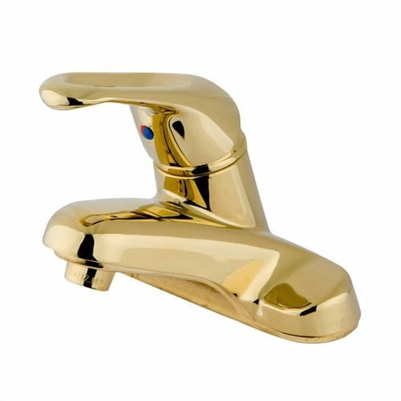 Kingston Brass GKB512LP Water Saving Wyndham Centerset Lavatory Faucet with Single Loop Handle, Polished Brass
