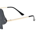 thumbnail image 4 of Harpily Sunglasses Mens Unisex Vintage Mushroom Shape Irregular Sunglasses Tone Retro Irregular Alloy Frame Fashion Shades, 4 of 4