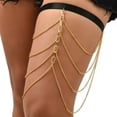 thumbnail image 4 of Kelon Intimates Accessory Clearance Women's Lace Underwear Jewelry Sexy Personality Leg Chain Retro Exaggerated Elastic Rope Pearl Multi Layer Leg Chain, 4 of 4