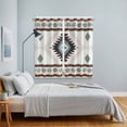 thumbnail image 5 of Curtains 84 Inches Long 2 Panels, Turquoise Beige Boho Grommets Window Treatment Curtain, Vintage Ethnic Tribal Southwestern Thermal Curtains Drapes for Living Room/Bathroom, 5 of 9