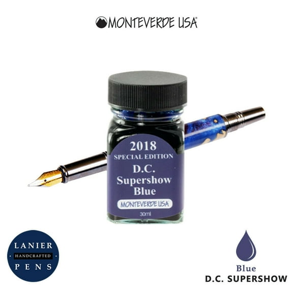 Monteverde Ink Bottle - 2018 DC Supershow Blue