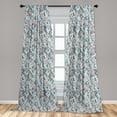 thumbnail image 5 of Ambesonne Geometric Curtains, Modern Circular Maze, Pair of 28"x95", Pale Blue Charcoal Grey, 5 of 5