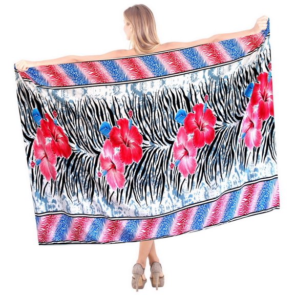 HAPPY BAY Women's Beach Sarongs Coverups Swimwear Summer Skirt Swim Long Beachwear Pareos Swim Cover up Wraps Vacation Sarong for Women One Size Pink_J843