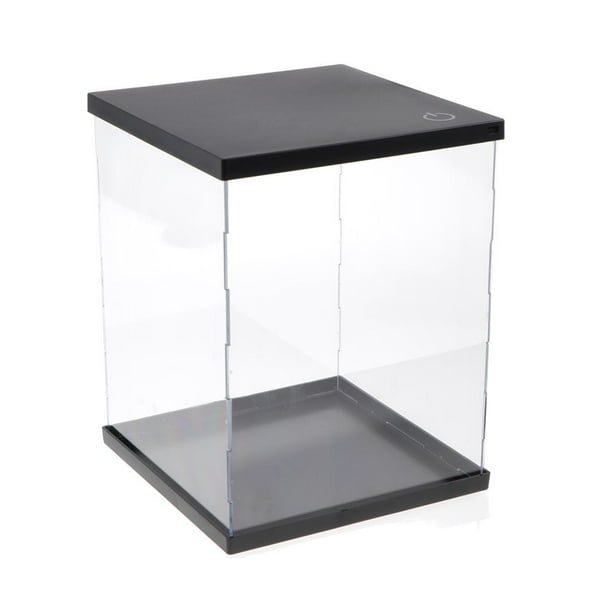 Vitrina de plástico transparente Soledad con luz 21x21x40 cm