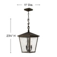 thumbnail image 6 of 3 Light Large Outdoor Hanging Lantern In Traditional Style 11 Inches Wide By 23.25 Inches High-Regency Bronze Finish-Led Lamping Type Hinkley, 6 of 7