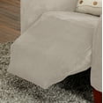thumbnail image 4 of Great Bay Home Stretch Velvet-Plush Washable Recliner Slipcover  (Recliner, Sand), 4 of 6