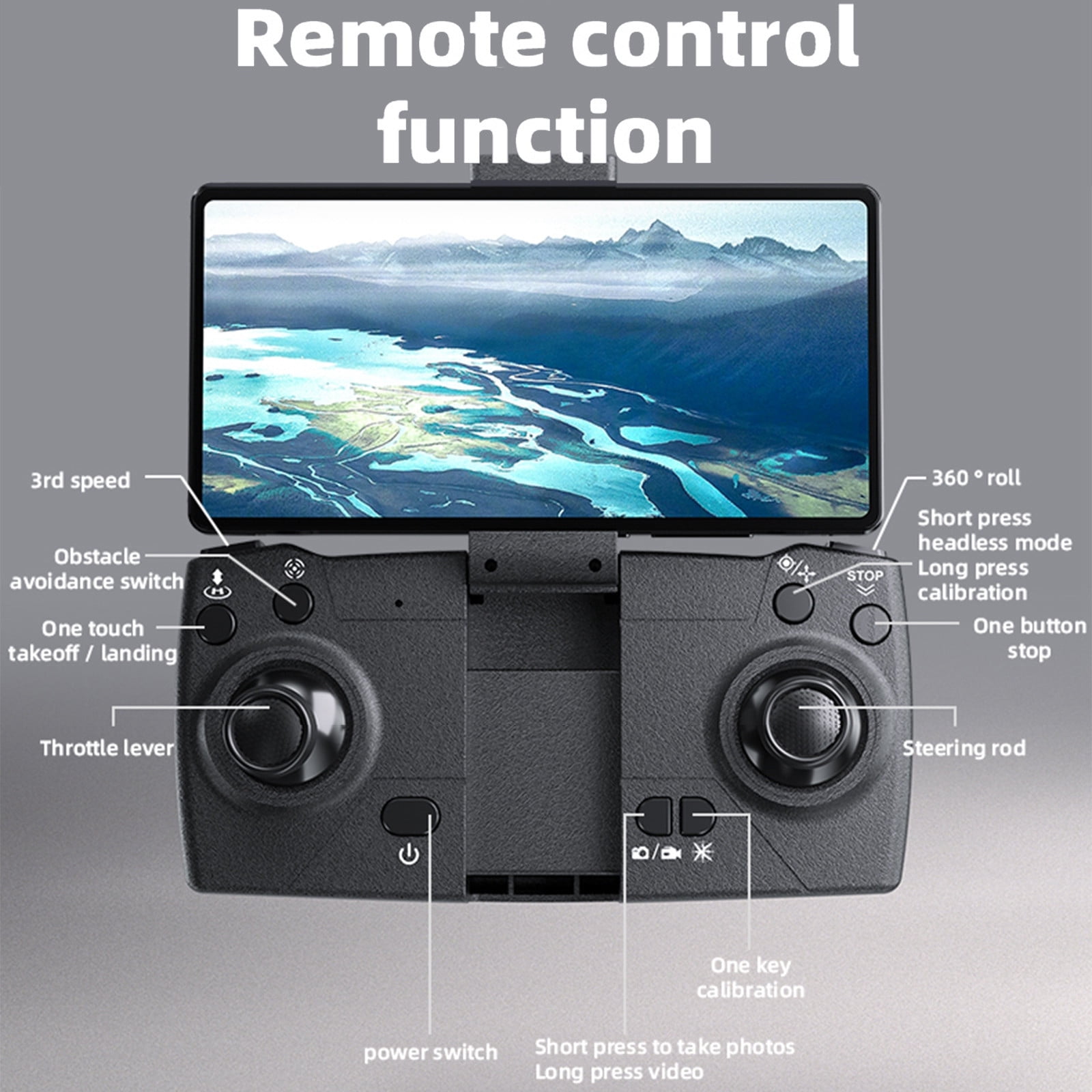 ESULOMP Drone with 1080p Dual HD Fpv Camera Optical Fl-ow Localization Remote Control Toys Gifts for Boys Girls with Altitude Hold Headless Mode Start Speed