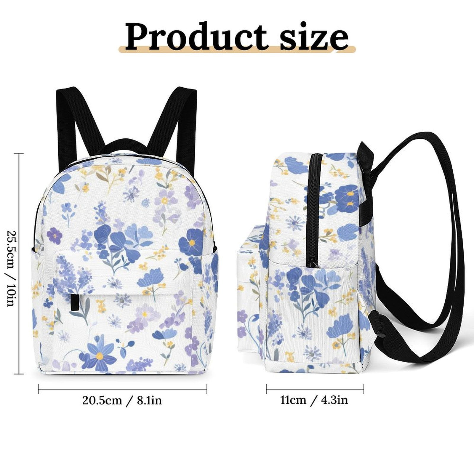 8.1×10in Casual Women'S Backpack With Anti-Contraction And Stretch For Sports Activities Travel Picnics Milk Cow Print Style Lavender_4