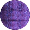 thumbnail image 1 of Ahgly Company Indoor Round Oriental Purple Industrial Area Rugs, 4' Round, 1 of 4