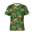 thumbnail image 4 of Qekee Flamingo Classic Fit T-Shirt Men's Shirt Men's Tight Short Sleeves for Exercise, Running, Mountaineering - Flamingo, 4 of 9