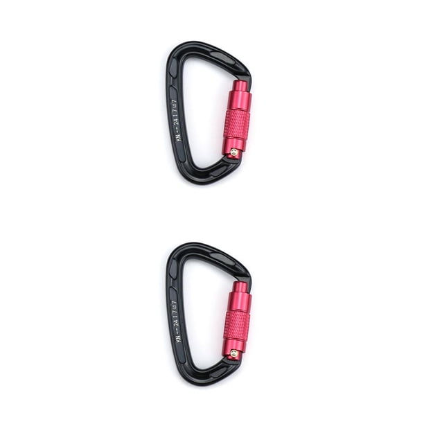 Greeniant Mosquetón de anillo en D para escalada, mochilero, hebilla de 24KN, seguridad, descenso, ascenso, mosquetón, portátil, montañismo, Type1 NO1