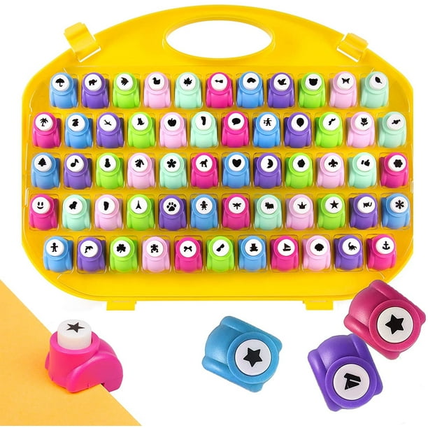 Scrapbook Paper Punch 58pc Mini Paper Hole Punchers w Case All