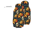 thumbnail image 6 of Honeii Halloween Skull Print Car Seat Covers 2 Pieces, Full Set Universal Seat Covers for Cars, Waterproof Auto Seat Protectors, 6 of 7