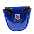 thumbnail image 1 of Deluxe Waterproof PU Mallet Headcover Golf Putter Head Cover - Choose Color Blue, 1 of 7