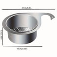 thumbnail image 4 of Canastilla coladora para fregadero de cocina de acero inoxidable con diseño de cisne, 4 of 9