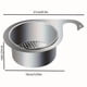 thumbnail image 4 of Canastilla coladora para fregadero de cocina de acero inoxidable con diseño de cisne, 4 of 9