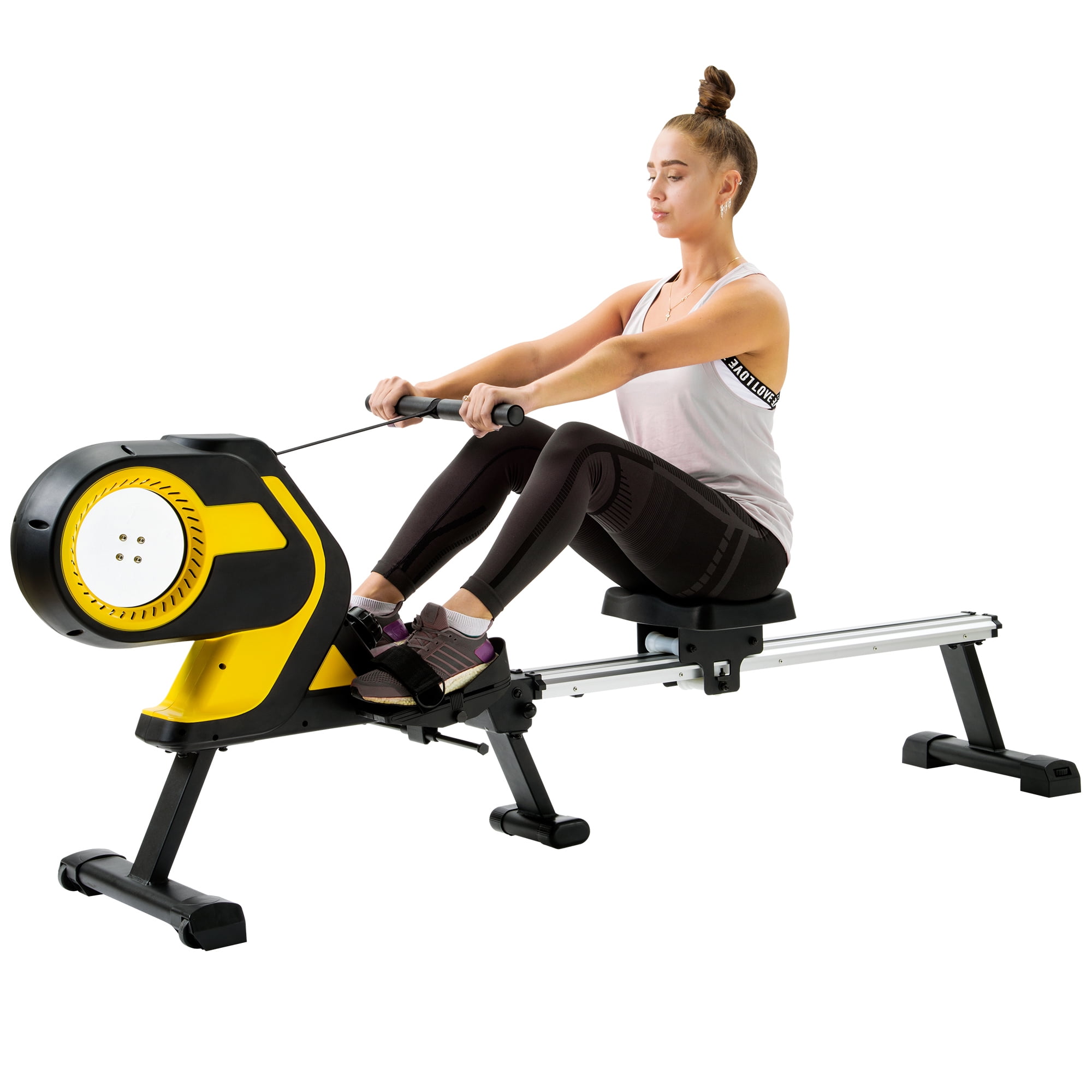 Folding Rowing Machine for Home Non-slip Grip 142 x 37.5 x 14 cm Sporting Rowing Machine with Display Cikonielf Professional Fitness Rowing Machine Ergonomic Cushion Non-slip Pedal 