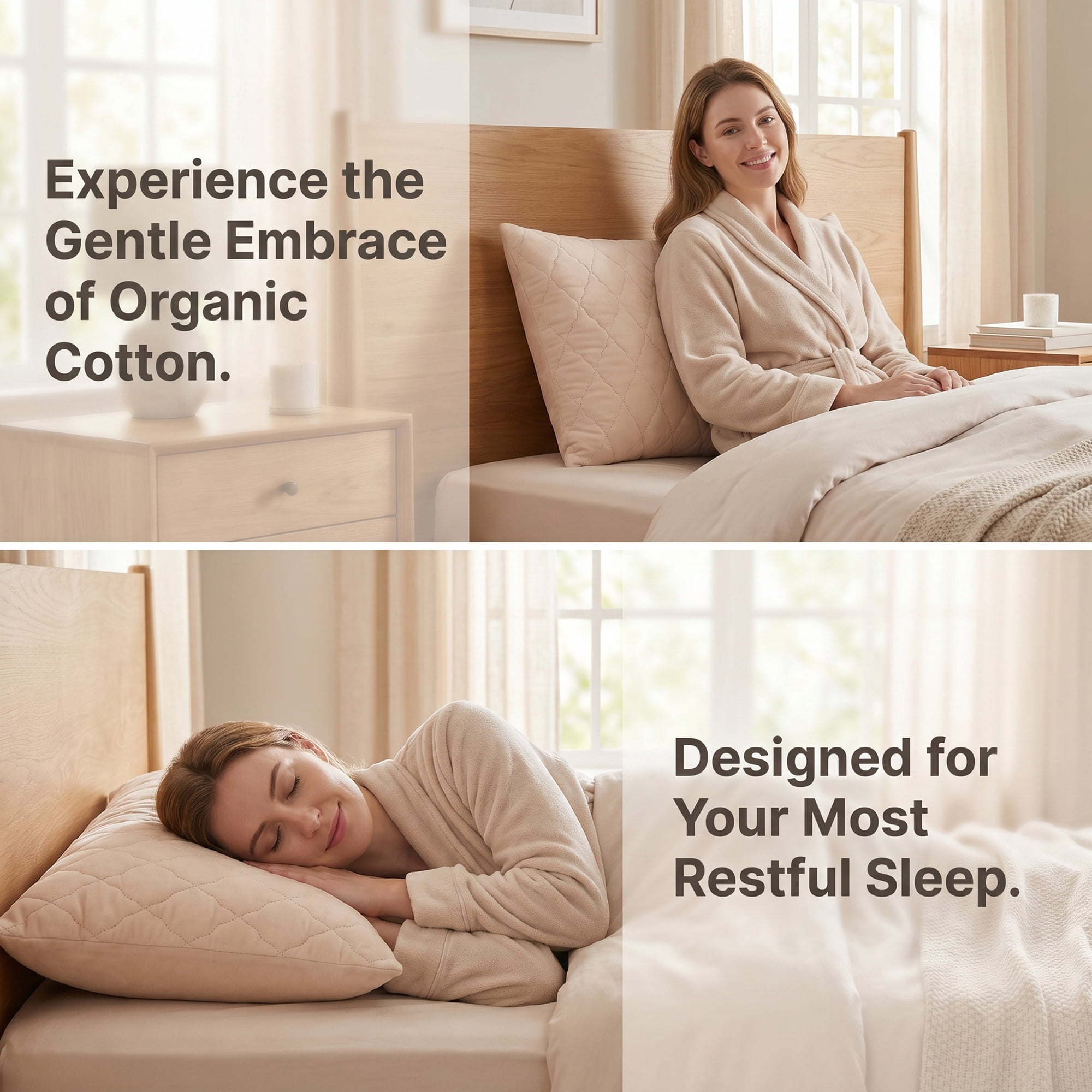 Unique Bargains Breathable Hypoallergenic Envelope Pillow Protectors Jumbo Khaki 20" x 28"