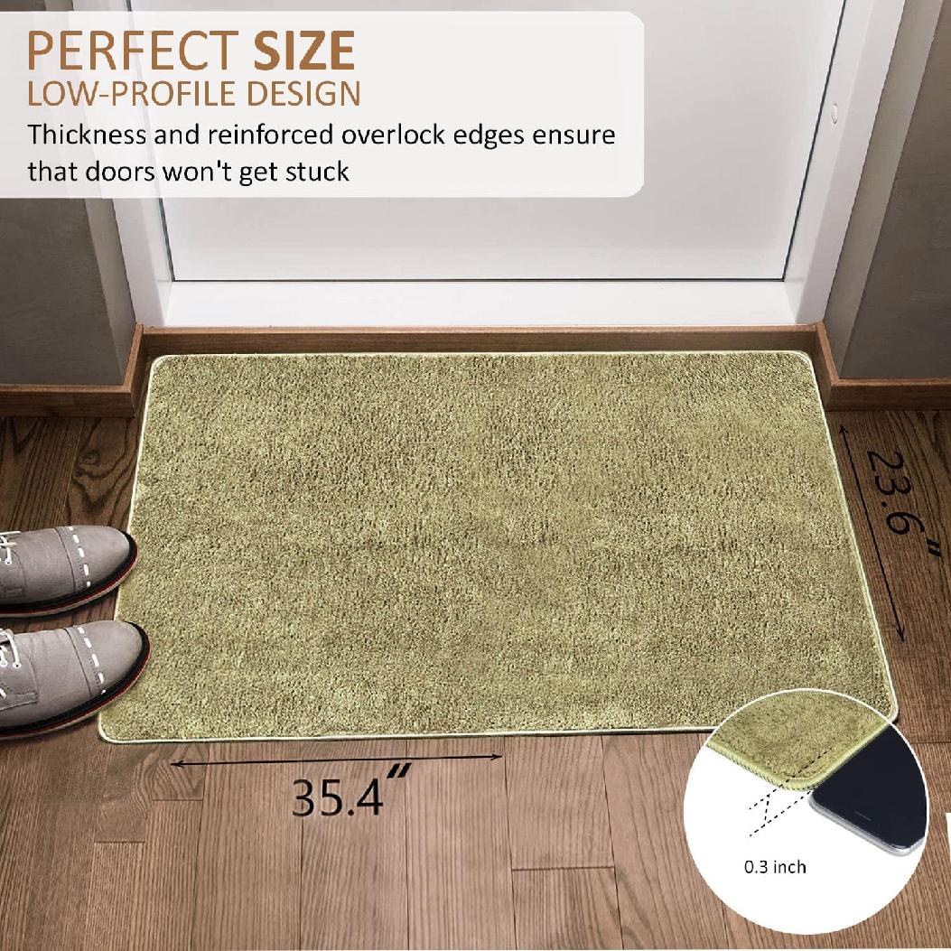 Door Mat Indoor Entrance Soft Washable Absorbent Shoe Rug for Entryway
