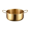 thumbnail image 1 of Pot de ramen coreano Multifunción práctica, durabilidad con manejo de utensilios de cocina de calefacción rápida, cocción de acero inoxidable portátil Diámetro 18 cm, 1 of 8