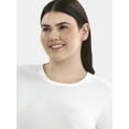 thumbnail image 4 of No Boundaries Ribbed Crewneck Tee with Long Sleeves, Women's Plus, Sizes 1X-4X, 4 of 5