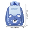 thumbnail image 4 of CUZIBR Cute Cartoon Toddler Backpack Lightweight Kids Rucksack With Padded Adjustable Straps Multi Zipper Pockets Spacious Book Bag For Boys Back To School, 4 of 6