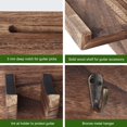 thumbnail image 4 of Kitchen Guitar Bracket Wall-Mounted Guitar Holder Wooden Wall Hanger Instrument Storage Rack Supplies  Brown, 4 of 8