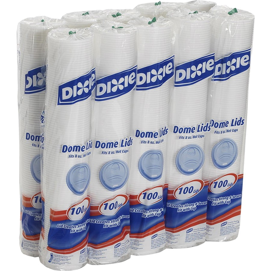 Dixie Small Hot Cup Lids By Gp Pro - Dome - Plastic - 100 Lids/pack - 1000 / Carton