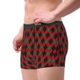 thumbnail image 2 of Fuzoiu Argyle Plaid Print Men's Ultra Breathable Underwear,No Riding Up Boxer Briefs with ComfortFlexible Waistband-Medium, 2 of 5