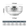 thumbnail image 4 of Hammered Salad Bowl – Double Wall Insulated Serving Bowl Keeps Ice Cream, Fresh Fruit and Cold Desserts Chilled – Made of Rust Resistant, Food Grade Stainless Steel, 4 of 5