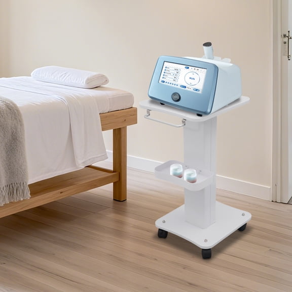 2 Tier Stand Rolling Cart SPA Mobile Trolley Holder Beauty Salon Medical Machine