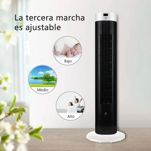 Ventilador De Torre Oscilante Silencioso Sin Cuchilla CM-TOP Negro