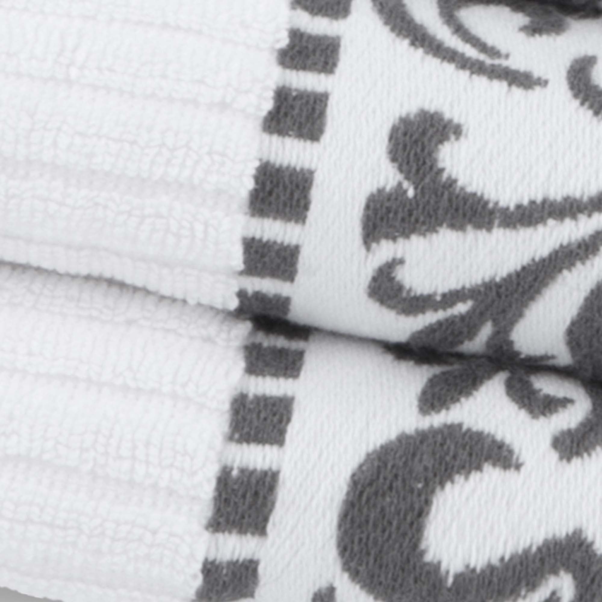 Superior Athens 6-Piece Cotton Greek Scroll Towel Set, Gray