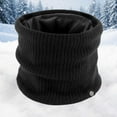 thumbnail image 2 of Wdgfv Winter Knitted Neck Warmer Scarf Double Layer Lined Thermal For Cold Weather And Outdoor Activities Black One Size, 2 of 3