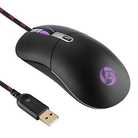 Hp 5 Button Optical Sensor - Gaming Mouse,USB Wired Ergonomic Optical Gaming Mice with 4000 DPI Sensor, 5 Adjustable Levels,4 Buttons and Multi-Color LED