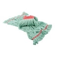 thumbnail image 2 of Web Foot Shrinkless Looped-End Wet Mop Head, Cotton/Synthetic, Large, Green, 5" Red Headband, 2 of 2
