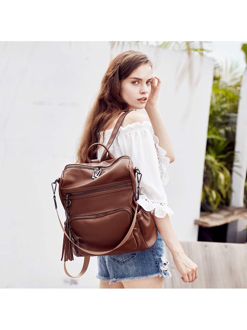 Lohol Backpack Purse for Women Travel Backpack Leather Large  display picture 2