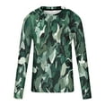 thumbnail image 4 of Jinhomg Mens Big and Tall Workout Shirts Trendy Camouflage Outdoor Pullovers Lightweight Comfy Long Sleeve Crew Neck Shirt Hiking Running Tops Limited Time Green M, 4 of 5