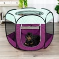 thumbnail image 2 of Corral para perros Furhaven Pop Up tienda portátil para mascotas morada talla M, 2 of 9