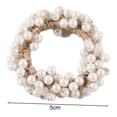 thumbnail image 2 of Opolski Colorful Hair Tie Colorful Faux Pearl Hair Rope Elastic Rubber Band Hair Tie Women High Ponytail Holder Hair Accessory Beige, 2 of 8