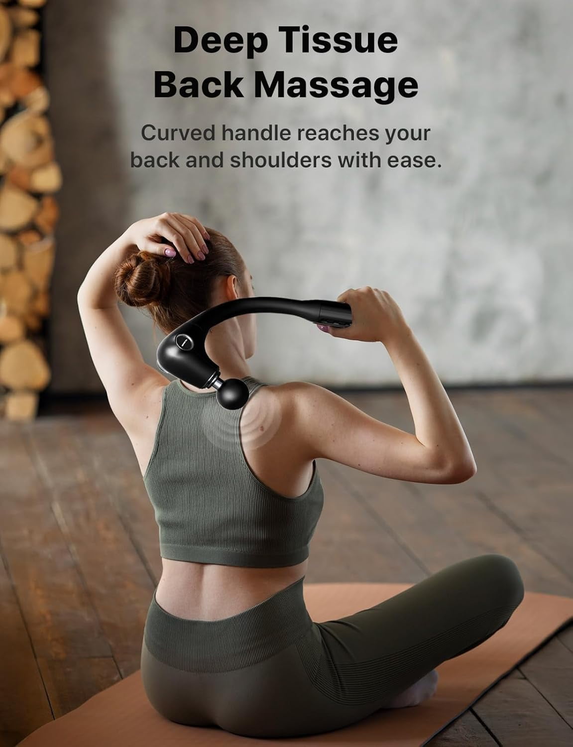 Parquet Massage Gun with Upgraded Extension Handle, 10MM Massage Gun Deep Tissue, Back Massager, Muscles/Neck/Shoulders/Legs Massager Portable for Pain Relief, with 4 Massage Heads