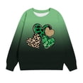 thumbnail image 4 of COM1950s St. Patricks Day, Chandails en Molleton pour Fillettes, T-Shirt à Manches Longues pour Enfants St. Patrick's Day Imprimé Col Rond Chandail en Molleton Top Adapté pour Garçons et Filles Chandails en Molleton à Capuche, 4 of 9
