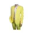 thumbnail image 3 of Men Premium 100% Linen Cocktail Suit by INSERCH Breathable and cool SU880 Yellow, 3 of 5