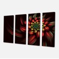 thumbnail image 2 of Red Abstract Fractal Flower Spiral - Floral Canvas Art Print, 2 of 3