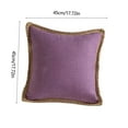 thumbnail image 3 of Throw Pillow Cover, Square Linen Pillowcase, 17.7 Inch Sofa Cushion Cover, Decorative Pillow for Living Room Bed, 3 of 6
