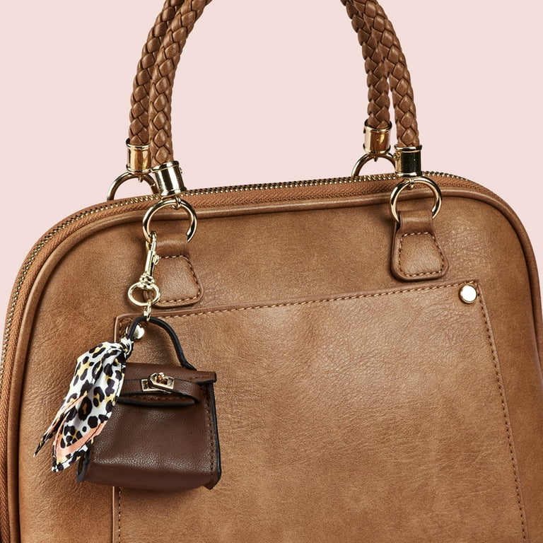 Mini Bag with Scarf Charm by Conair, Brown - Walmart.com