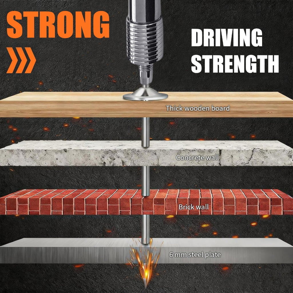 MOMOJIA Manual Operate Concrete Nailer 5 Speed Configuration for Secure Fastening Home DIY Undertakings