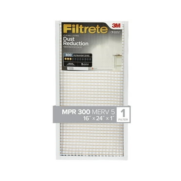 Filtrete 16x24x1 Air Filter, MPR 300 MERV 5, Dust Reduction, 1 Filter