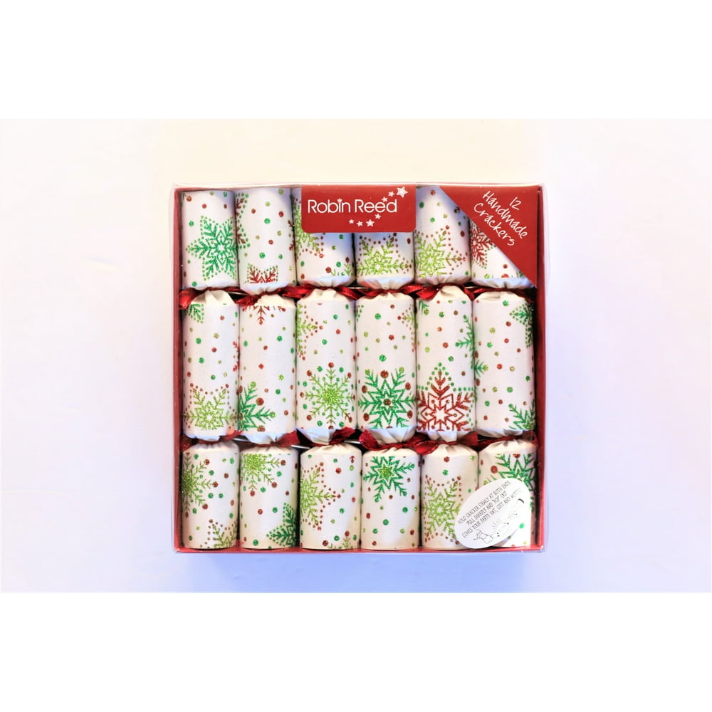 Robin Reed English Holiday Christmas Crackers, Pack of 12 - 10 Inch